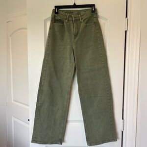 Old Navy Women's Straight Leg Jeans - Olive Green